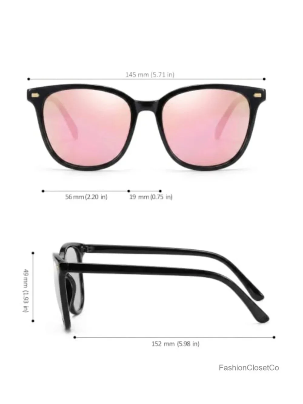 Polarized Oversized Square Sunglasses UV400 Protection Anti Glare for Women